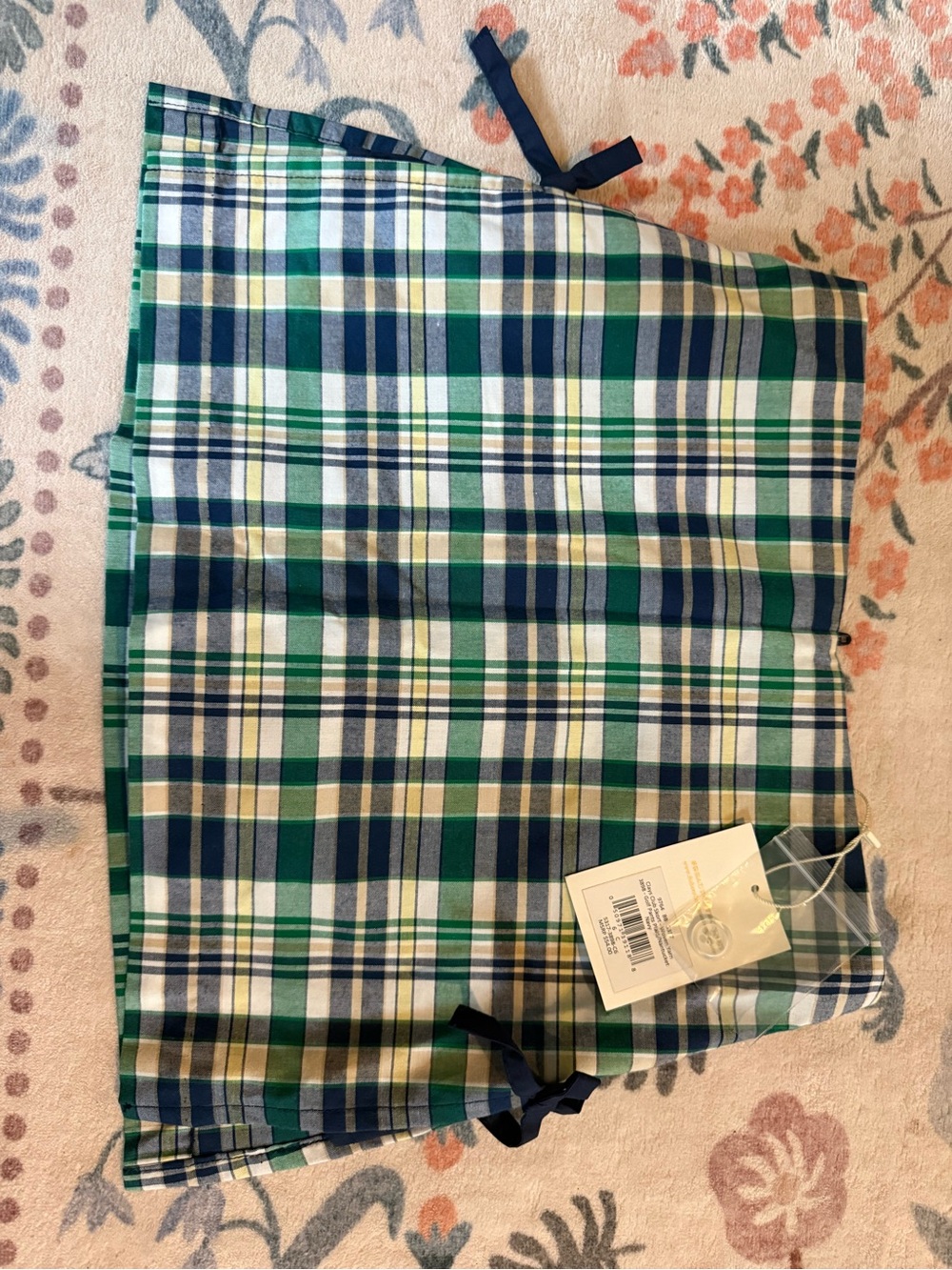 The Beaufort Bonnet Company Green & Navy Plaid Hybrid Skort